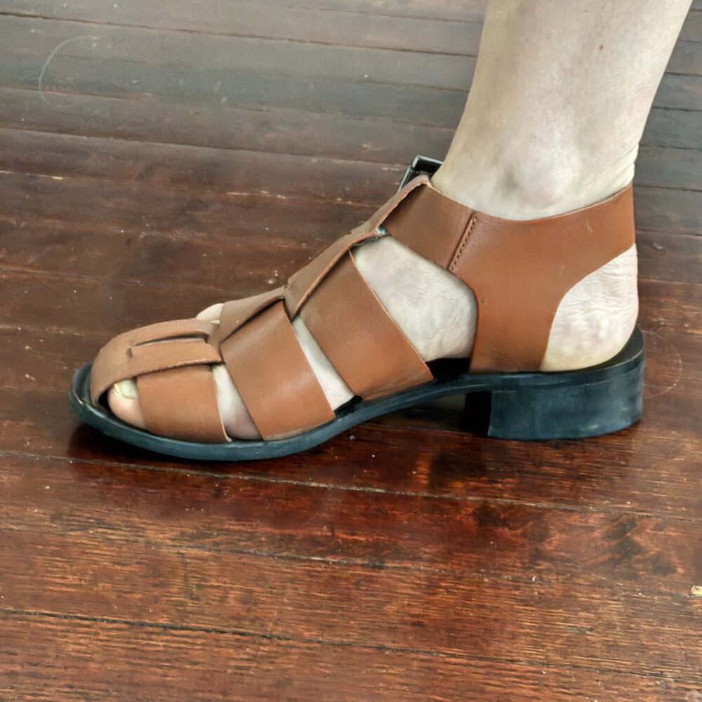 Asra brown leather sandals, Size 7.5